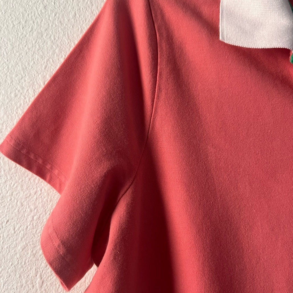Tommy Hilfiger women’s summer/spring short sleeve polo tee, sherbet 1X pre-owned - Picture 4 of 9